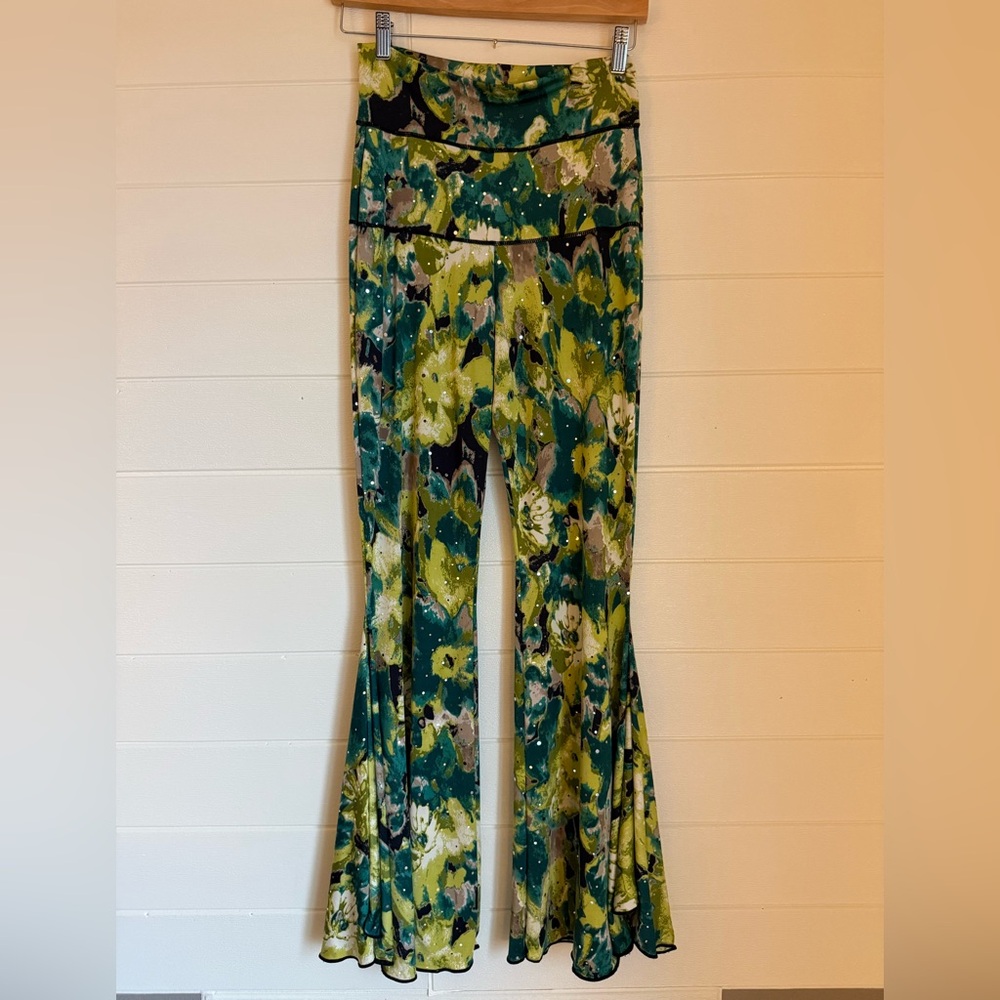 Designed in Colorado Autumn Teneyl Organic Super Flare Pants with Sequins